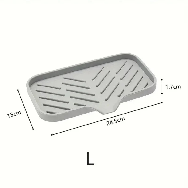 1pcs Sink Silicone Tray Drain Soap Sponge Storage