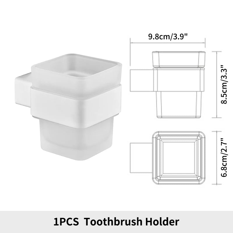 Bathroom Hardware White Wall Mounted Toilet Roll Paper