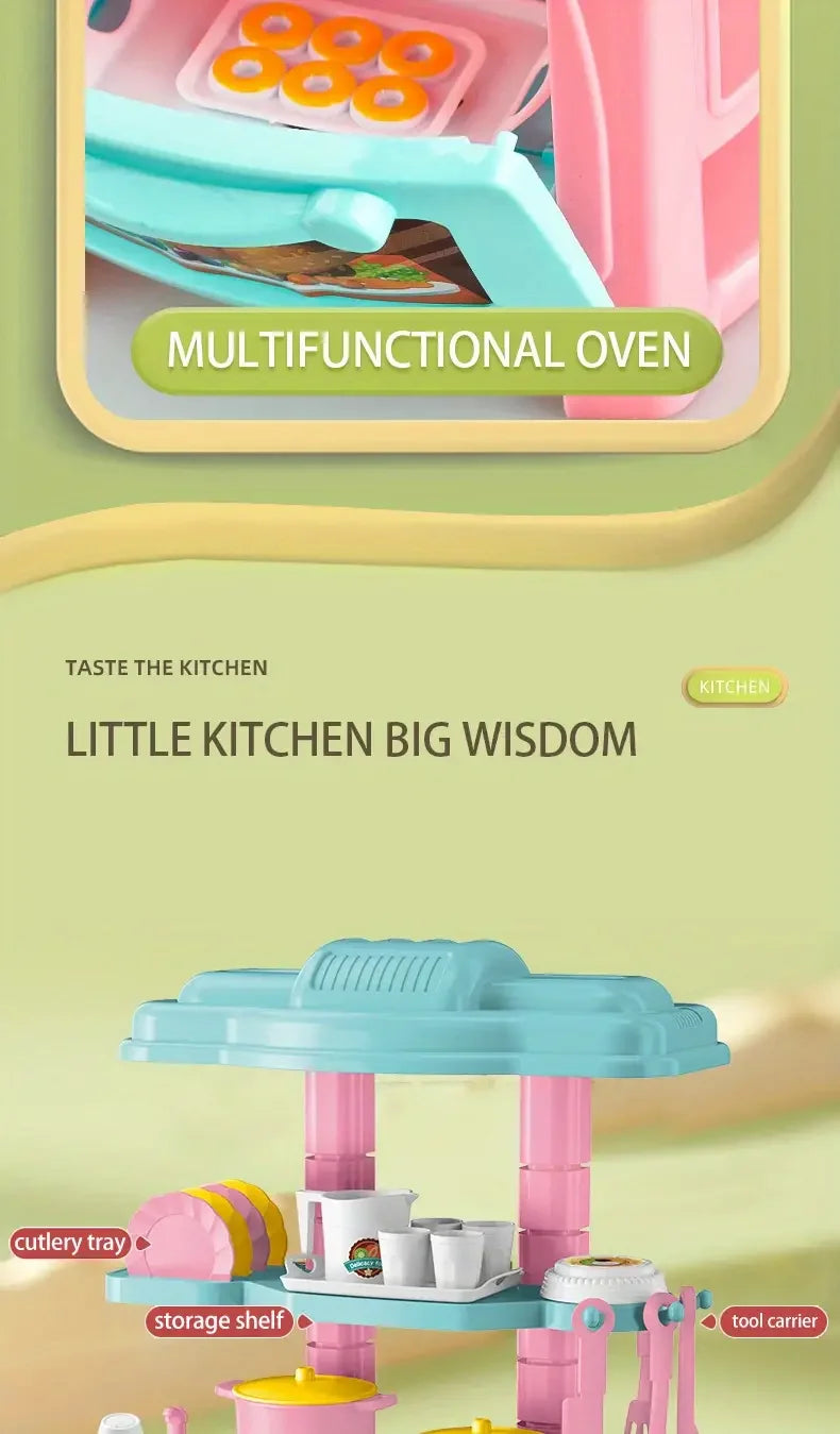 Mini Counter Play Diy Simulated Cooking Food Tableware