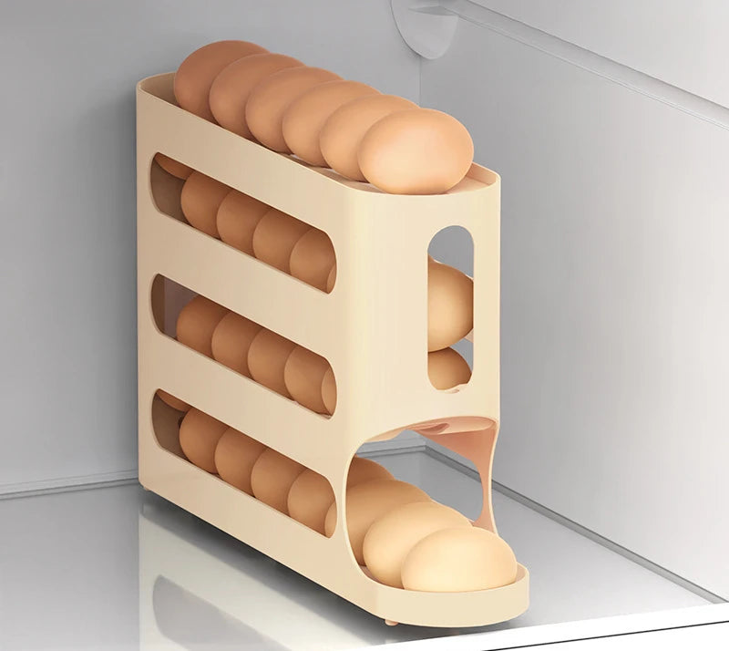2/3/4 Tier Egg Holder Storage Container Automatic Rolling