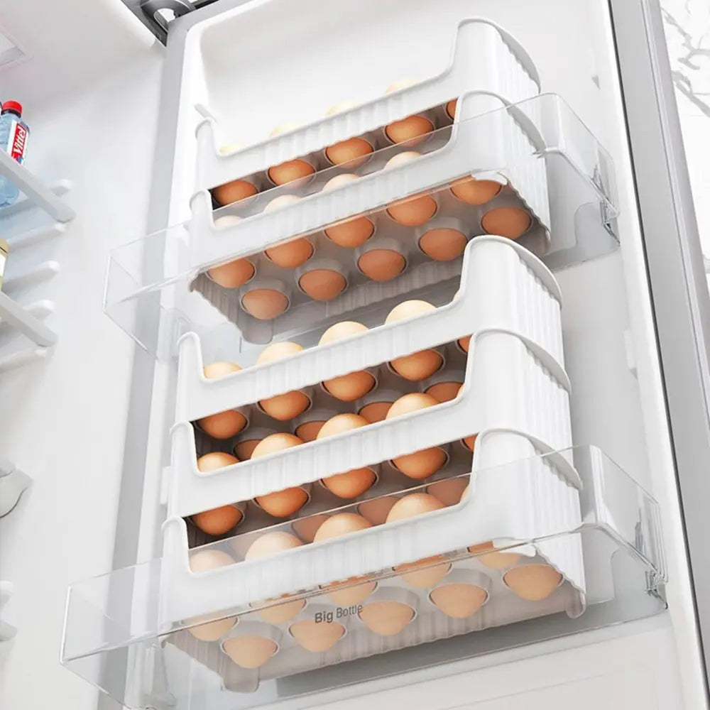 Plastic Refrigerator Side Door Egg Tray Fresh-Keeping Multi-Layer