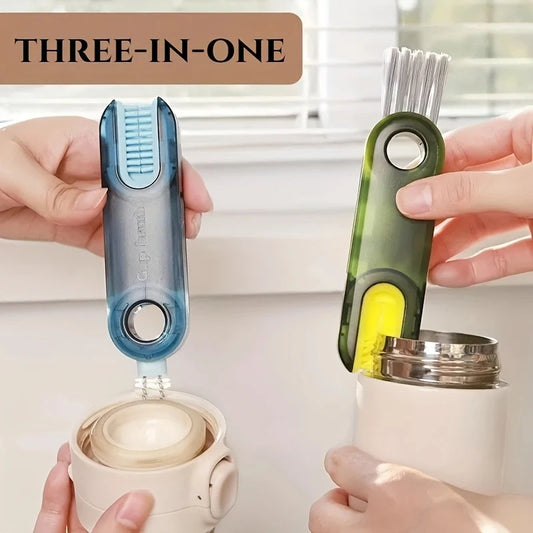 1pc Cleaning Brush Three In One Cup Brush