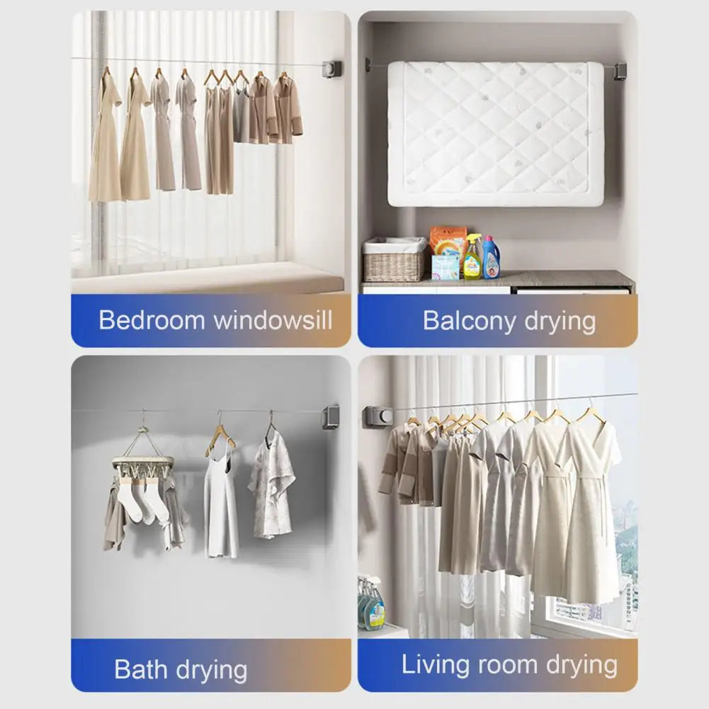 1m/4 2m Retractable Clothesline Stainless Seel Clothes-Drying
