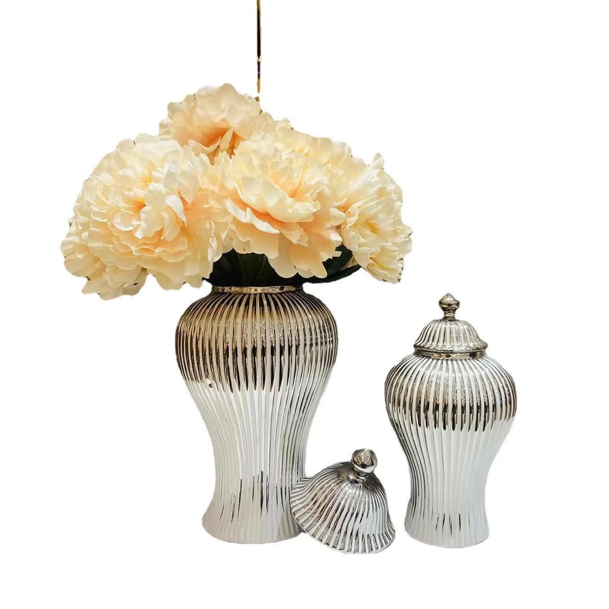 Vase Ceramic Luxury Electroplated General Jar European Ceramic