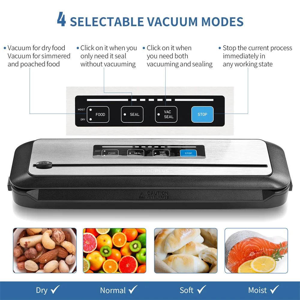 Inkbird Ink-Vs01 Vacuum Sealer Automatic Sealing Machine 5x