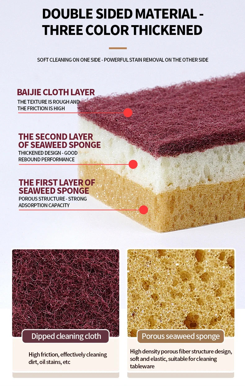 High Density Sponge Cleaning Cloth Dishwashing Cloth Non
