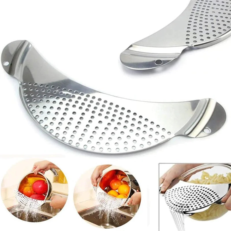 Pot Strainer Pan Drainer Easy Draining Pot Strainer