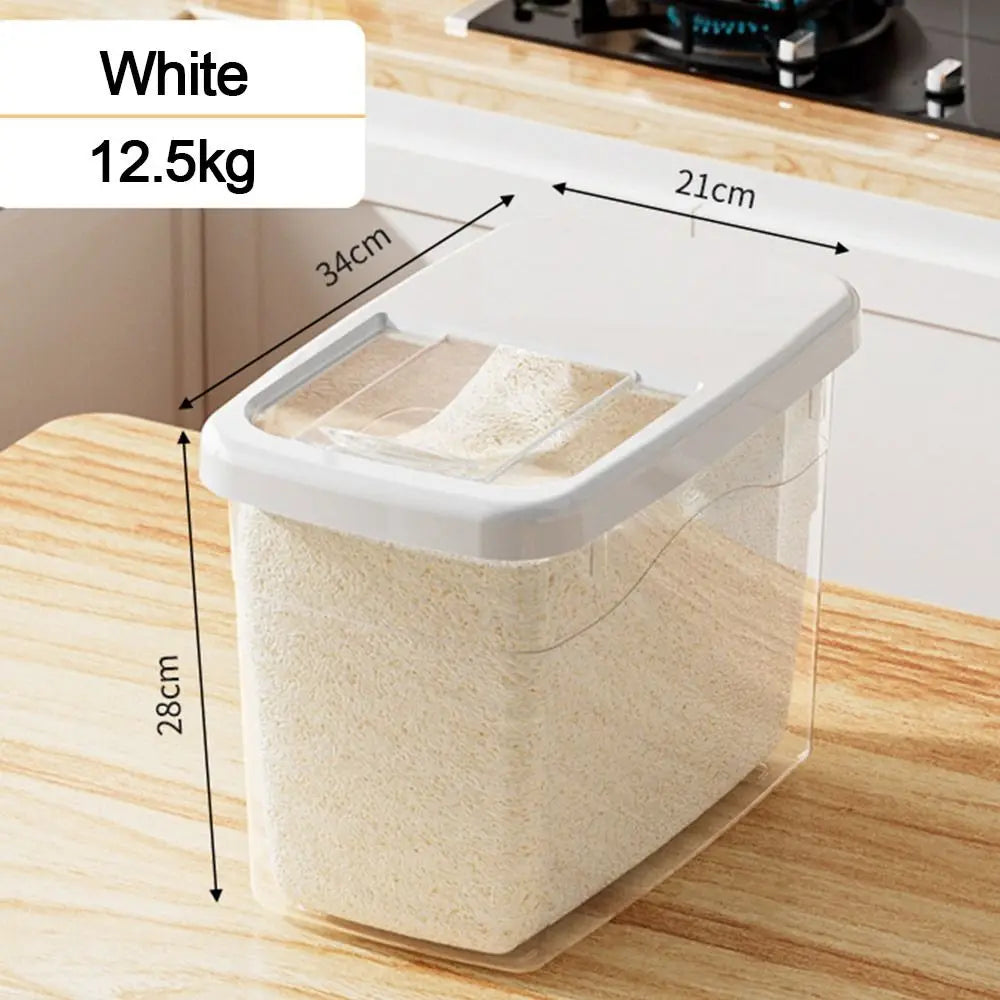 Moisture-Proof Rice Bucket Large Capacity Transparent Rice Grain