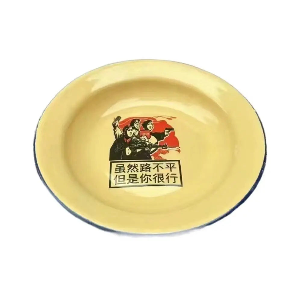 Iron Enamel Iron Enamel Dish Plate Old-Fashioned Nostalgic
