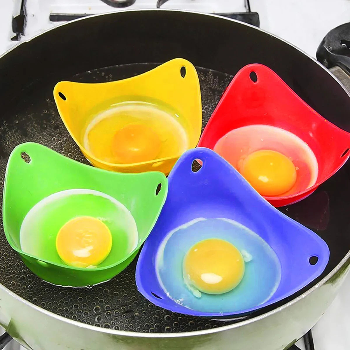 4pcs Silicone Egg Poachers Cups Egg Boiler Mold