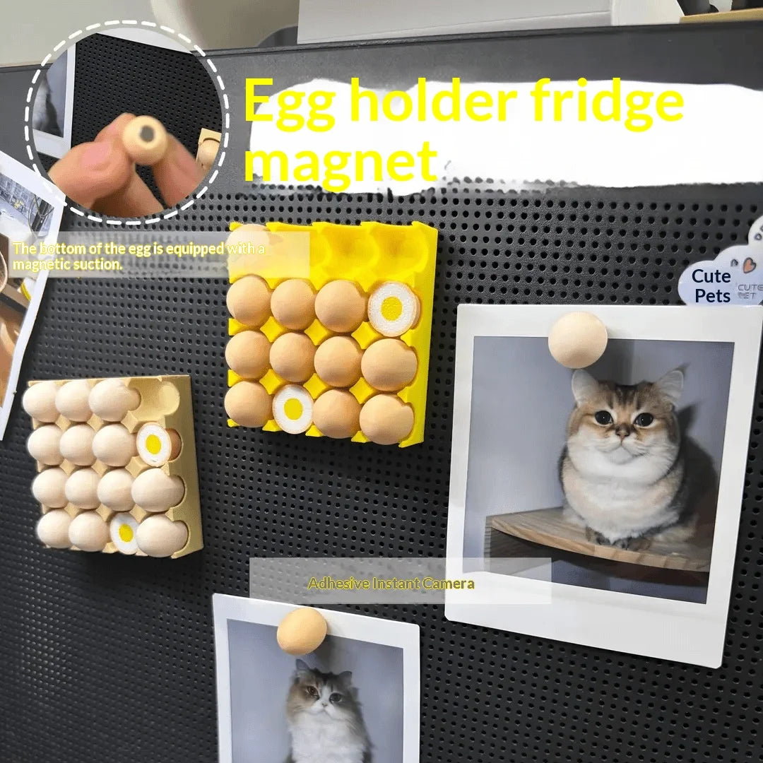 1pcs Magnetic Egg Carton Fridge Magnet Self Adhesive