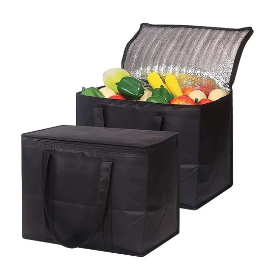 1pc Large Insulated Food Bag Reusable Foldable Cold