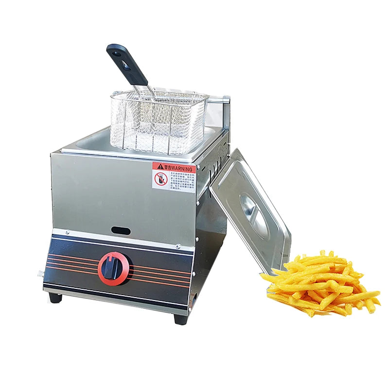Gas Deep Fryer Chips Chicken Maker Lpg 10l