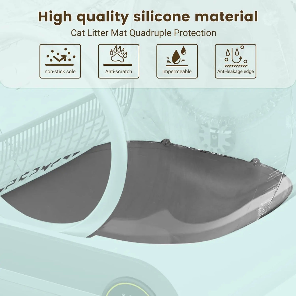 Tonepie Silicone Cat Litter Pad Replacement Part 65l