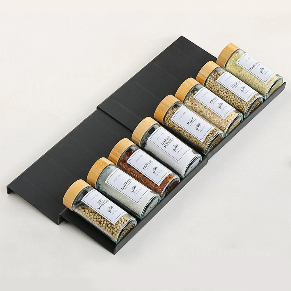 Drawer Spice Racks Layers Adjustable Spice Rack Spice
