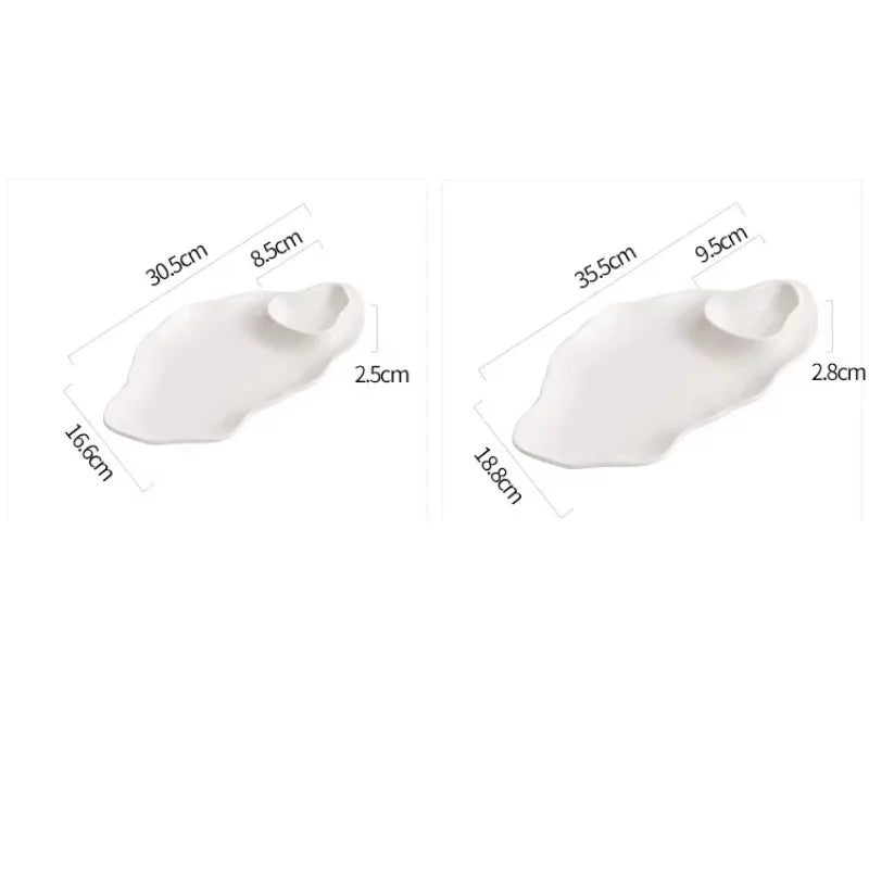 Irregular Shape Tableware Restaurant Creative Simple Ceramic
