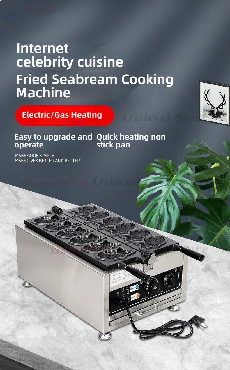 Homewise Taiyaki Maker Fish Waffle Machine Fish Cake
