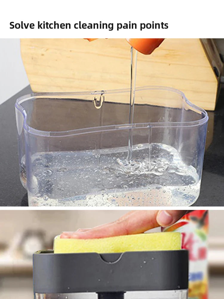 Detergent Press Soap Dispenser Pak Clean Cloth Dishwashing