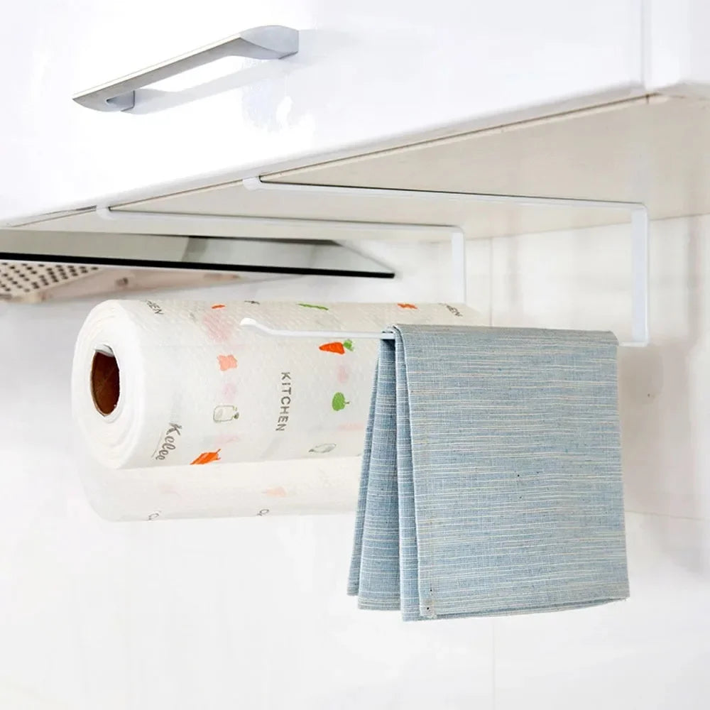Space Saving Under Cabinet Paper Towel Holder No