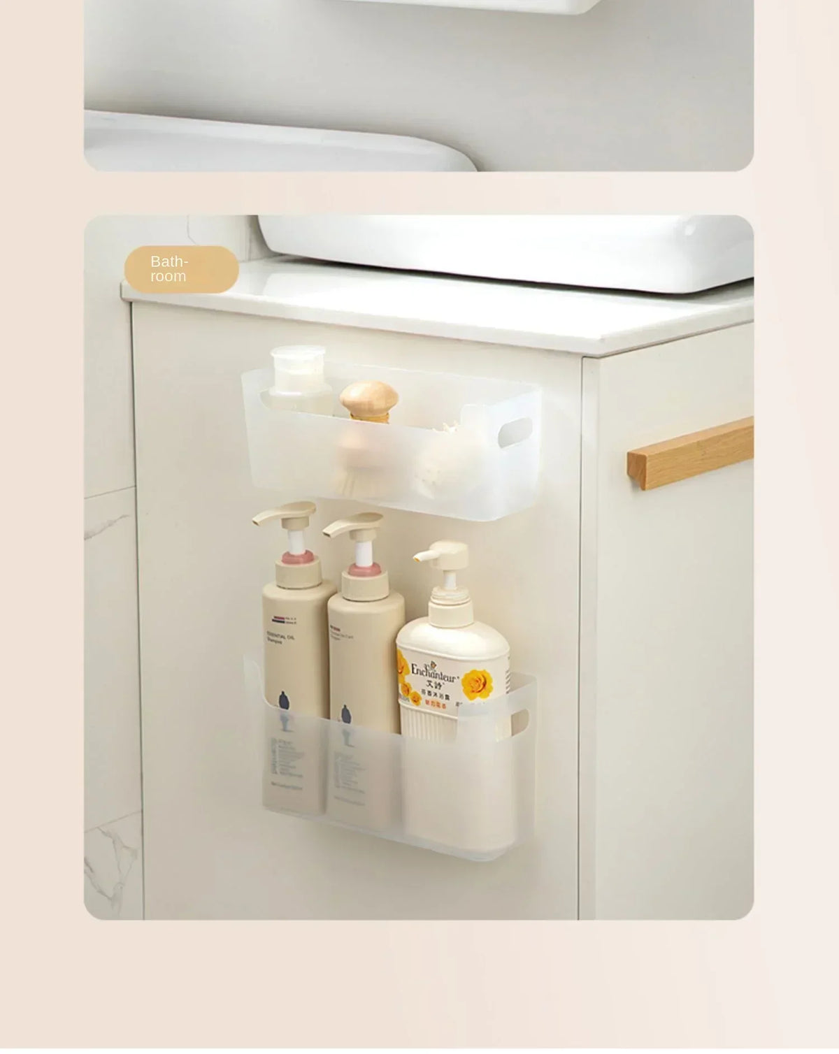 Non Perforated Cling Film Rack Inside Cabinet Wall