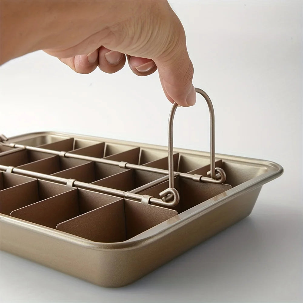 18 Grids Stainless Steel Loaf Pan Brownie Cake