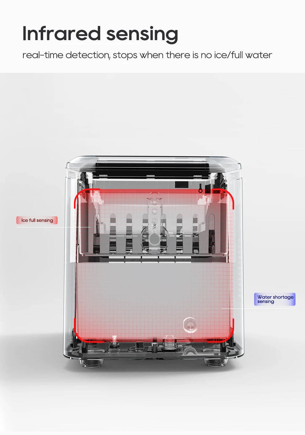 Hibrew Ice Maker Machine Automatic Ice Maker Self-Cleaning