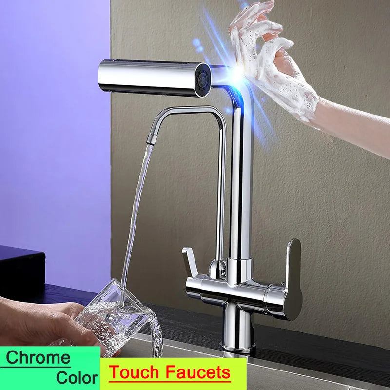 Feiyu Touch Filter Sink Faucet Pull Down Cold