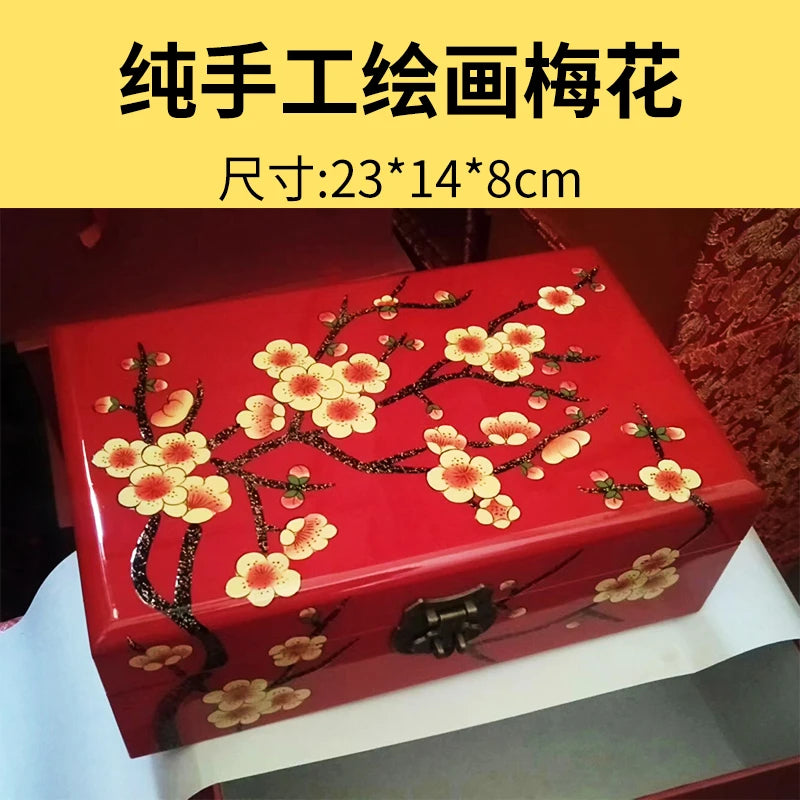 Chinese Style Wooden Lacquer Box Pu Er Tea