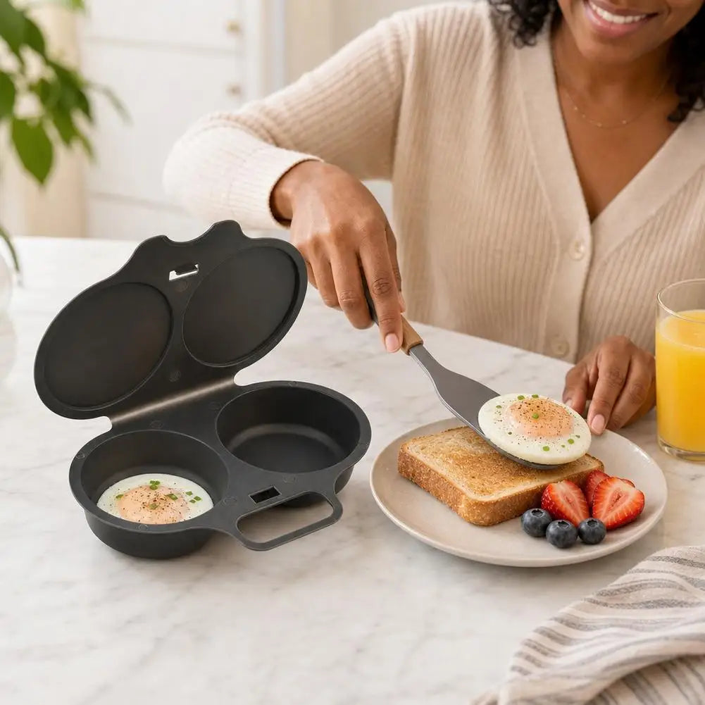 3pcs Microwave Egg Poacher Reusable Microwave Eggs Steamer