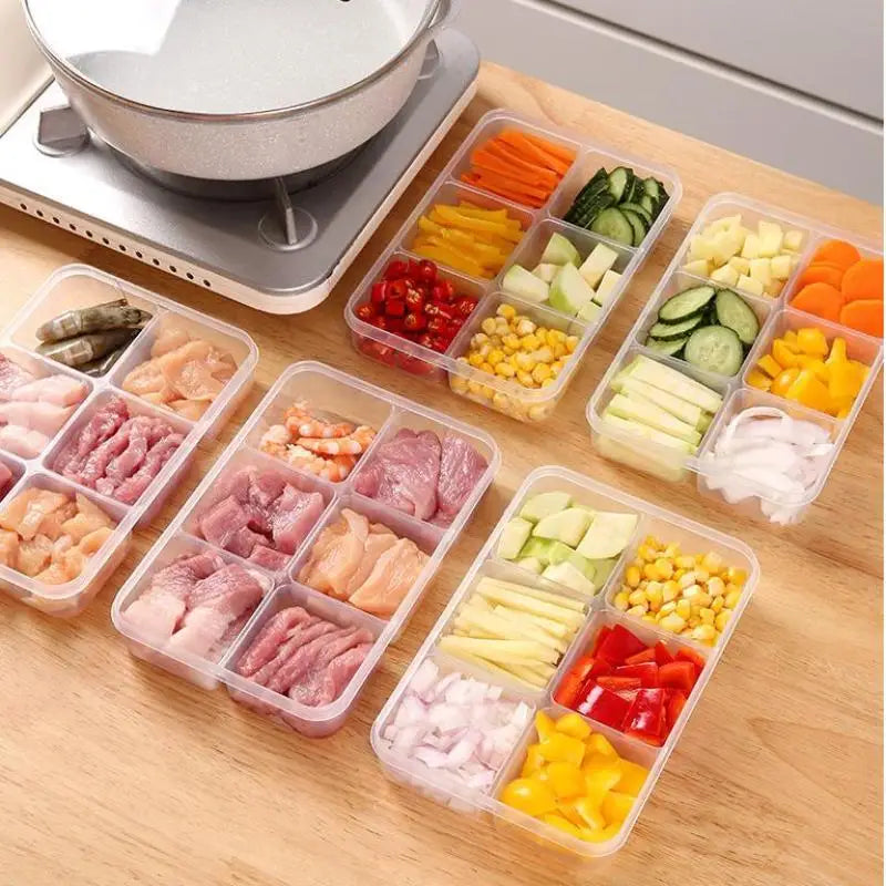 Transparent Grids Storage Box Refrigerator Large Capacity