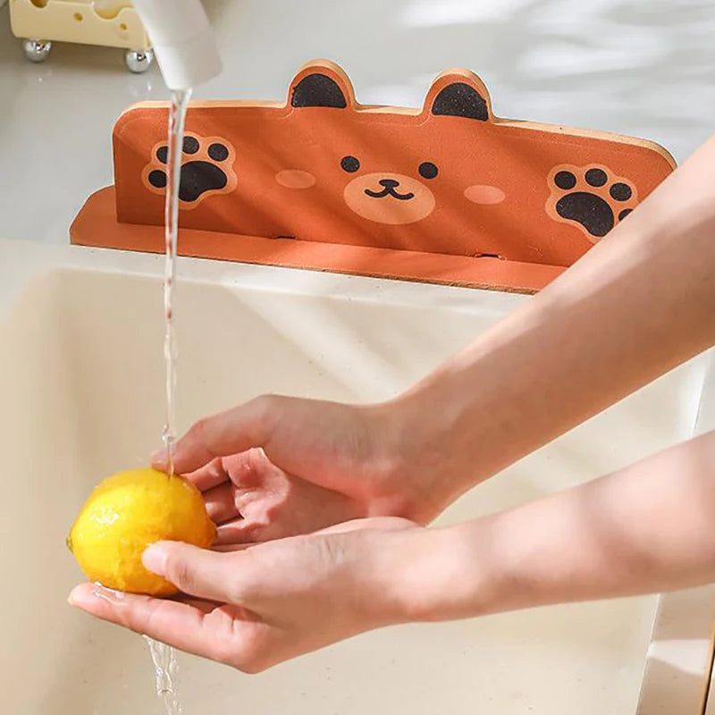 1pcs Silicone Sink Water Splash Guard Washing Basin