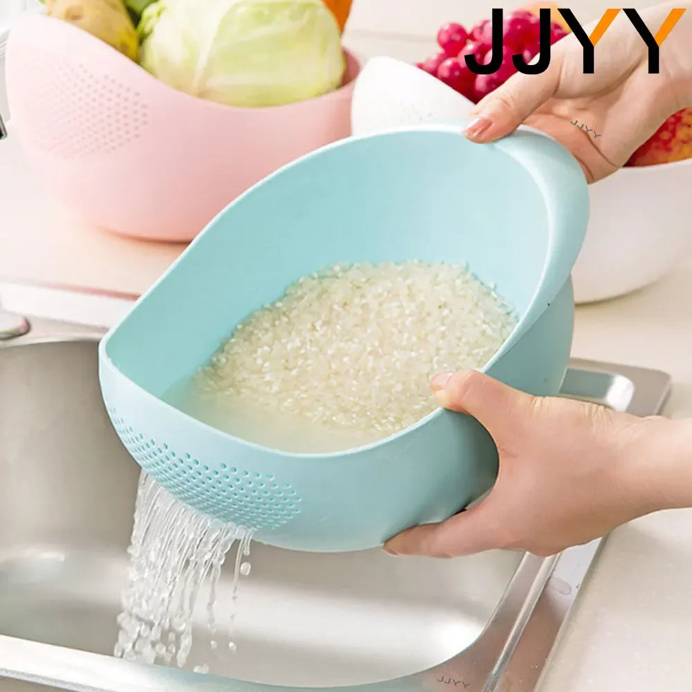 Sink Drainer Plastic Colander Handle Rice Strainer Bowl