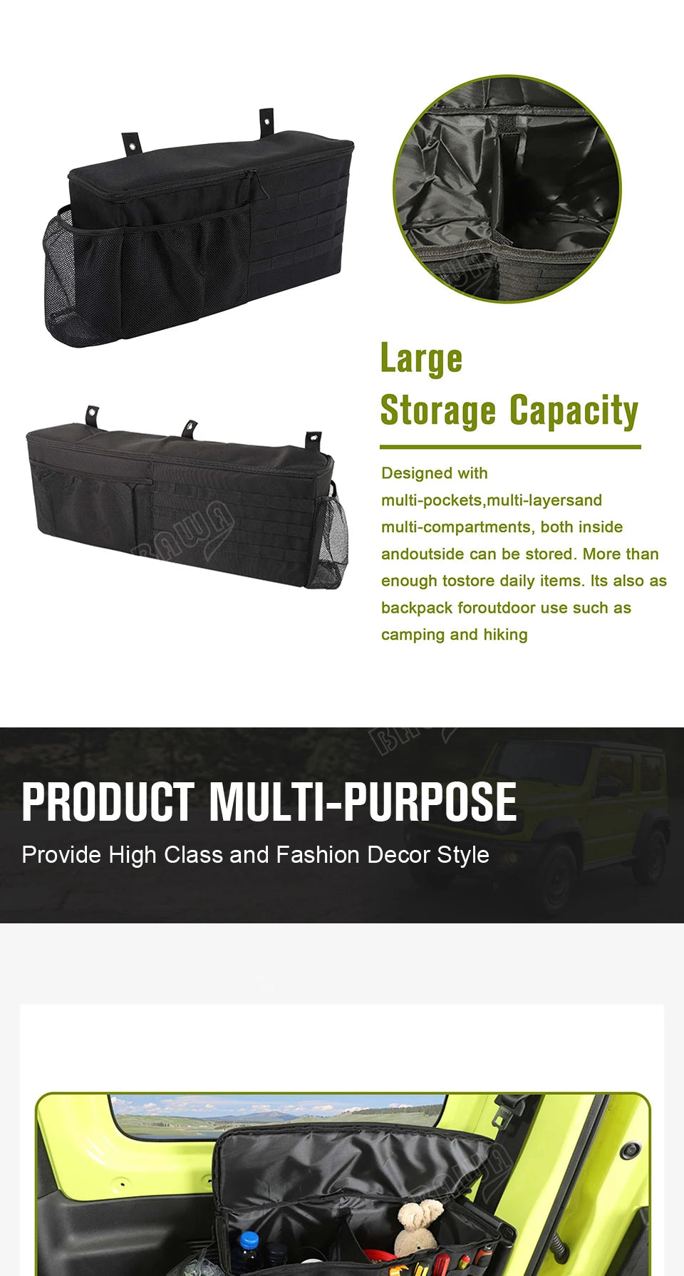 Bawa Large Capacity Trunk Storage Bag Suzuki Jimny