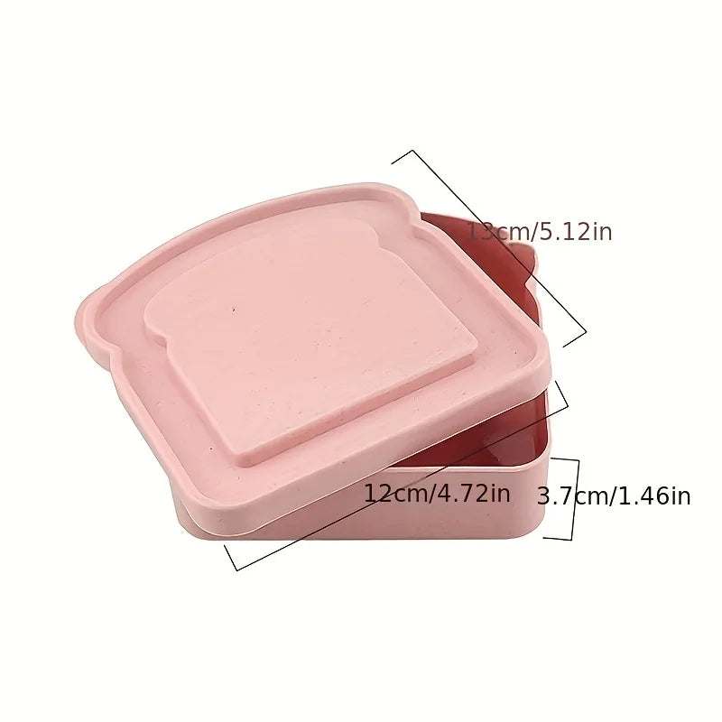 1/3pcs Reusable Bento Sandwich Box Lid Microwave Safe