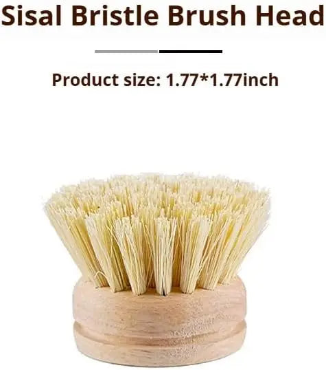 All-Purpose Dish Scrub Cleaning Brush Heads Sisal Horse