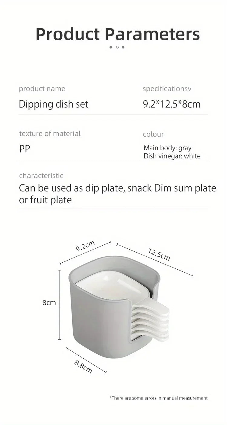 7pcs/Set Sauce Dish Food Sauce Dish Dipping Dish