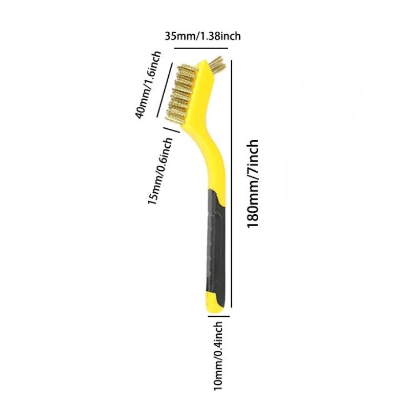 Wire Brush Nylon/Brass/Stainless Steel Bristles Curved Handle