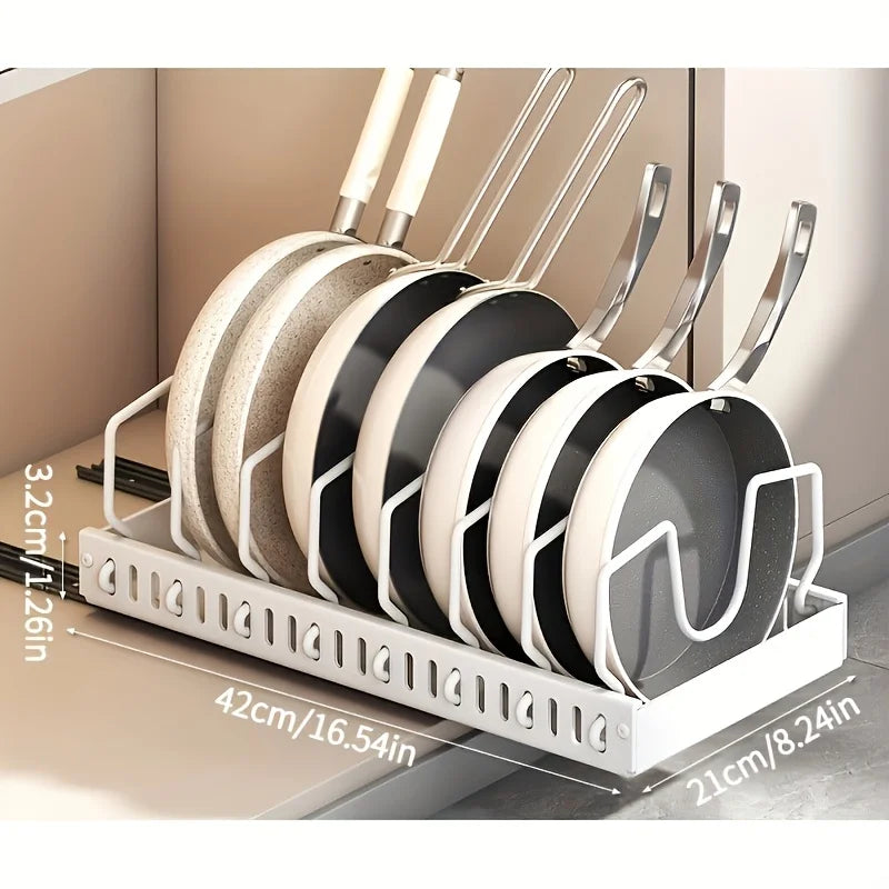 Pots Pans Organizer Under Cabinet Pull-Out Pots Pans