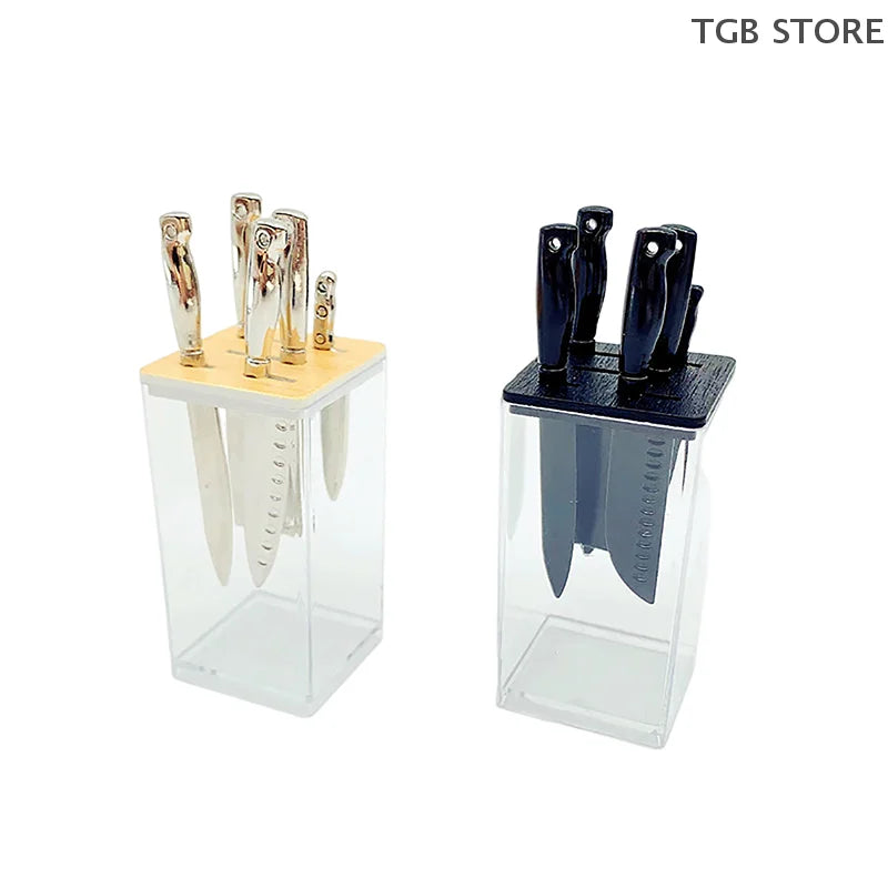 1/12 Miniature Dollhouse Knife Rest Model Mini Knives
