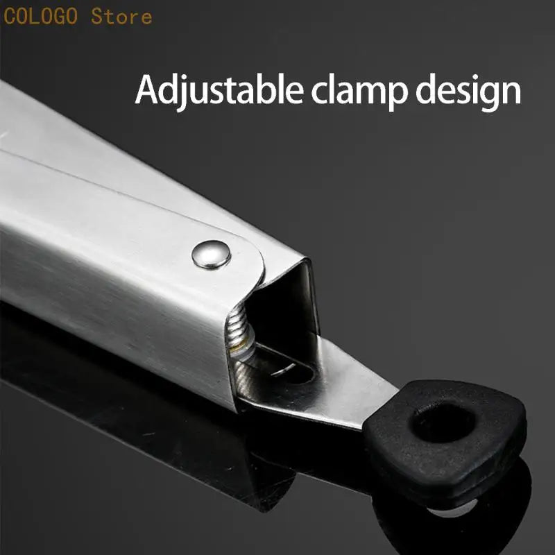 Stainless Steel Tongs Comfortable Handle Locking Adjustable Jaw