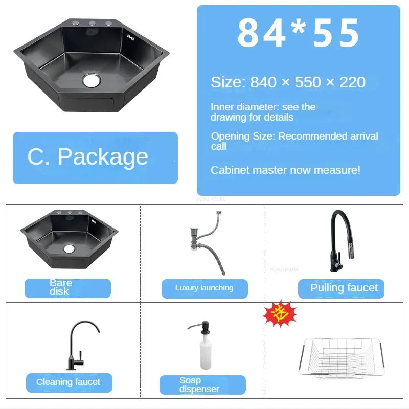 Diamond Shaped Sinks Stainless Steel Creative Corner Dish