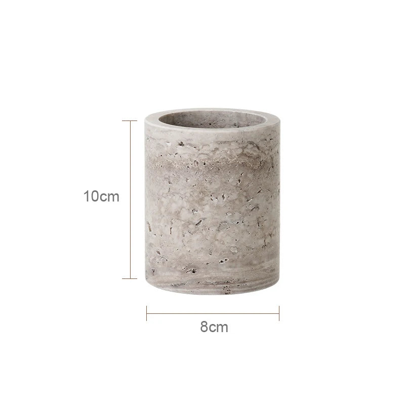 Travertino Grigio Bathroom Antique Natural Marble Soap Dispenser