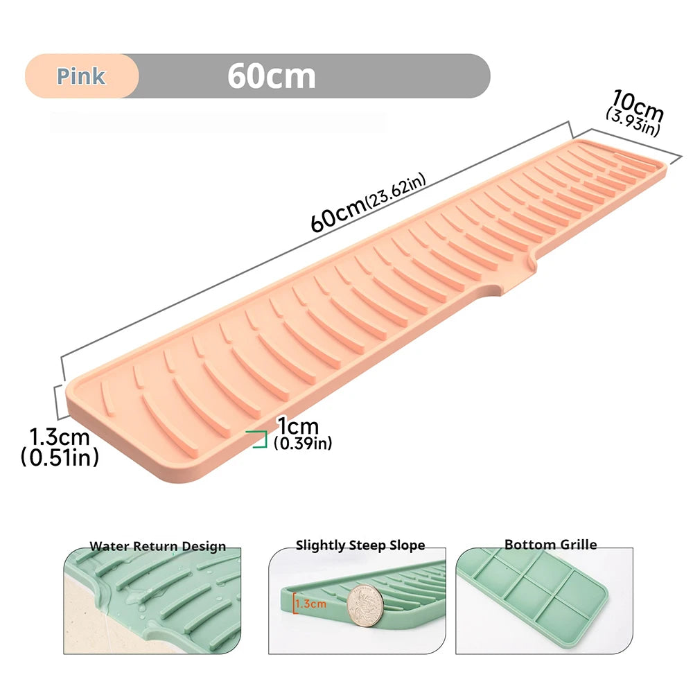 Faucet Silicone Mat Bathroom Anti-Slip Sink Drain Mat