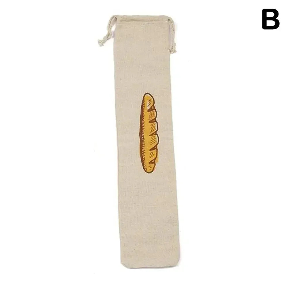 Linen Bread Bags Reusable Drawstring Large Washable Storage