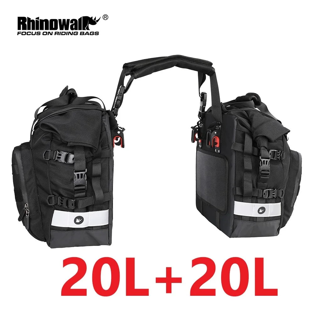 Rhinowalk 2pcs Motorcycle Saddle Bag Motor Bag 3d