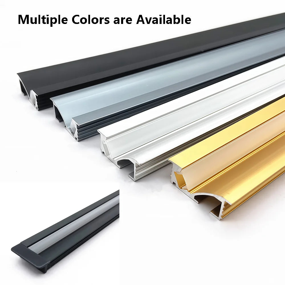 45degree Glowing Recessed Led Cabinet Light Aluminum Profile