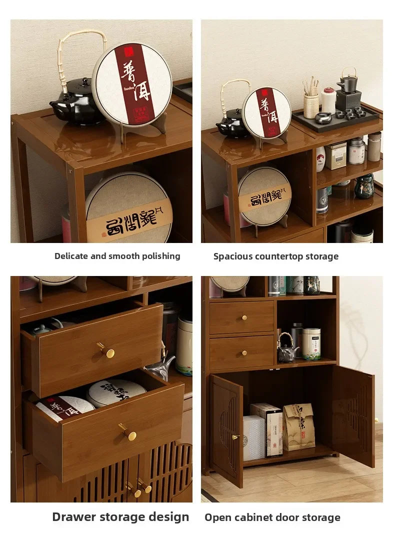 Tea Cabinet Locker Living Room Tea Table Against