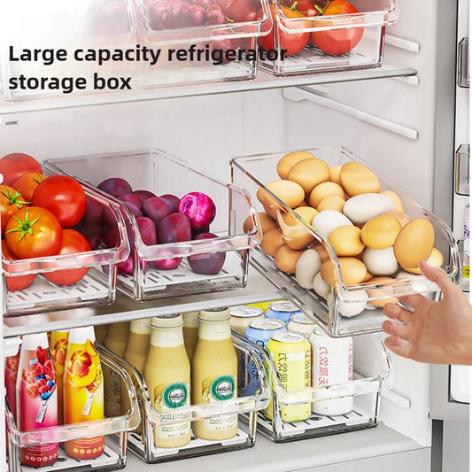 Clear Fridge Organizer Refrigerator Organizer Bins Handle Freezer