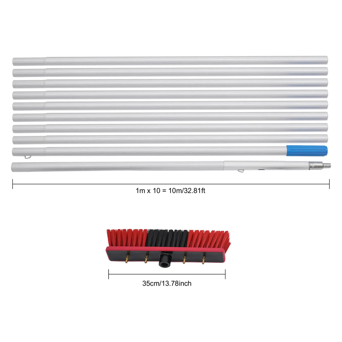 Window Cleaning System Cleaning Brush & Pole Cleaning