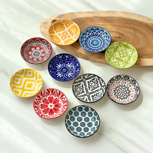 Ceramic Soy Sauce Dish Small Dipping Bowl Tableware